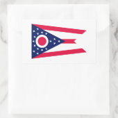 Ohio State Flag Design Decor Rechthoekige Sticker (Tas)