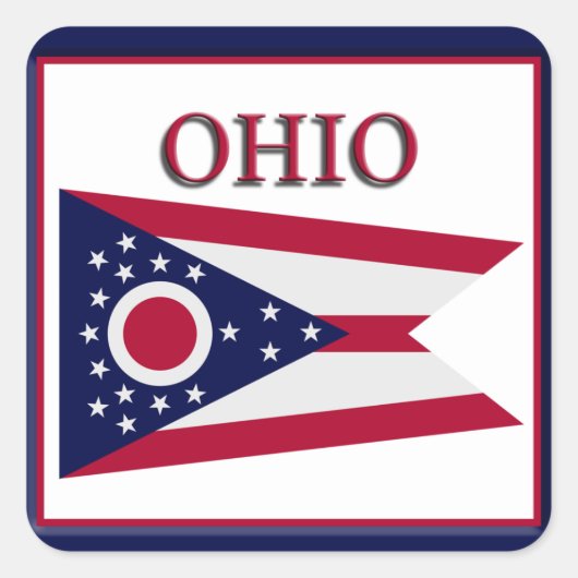 Ohio State Flag Design Sticker (Voorkant)
