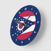 OHIO STATE FLAG RONDE KLOK (Hoek)