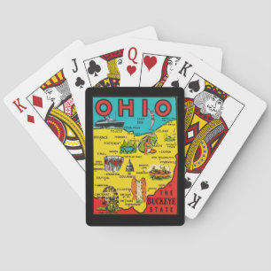 Ohio State Kaart Klassieke Speelkaarten