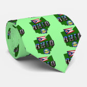 Ohio State Map, Afbeelding Text, Vlag en Zegel Stropdas (Opgerold)