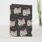 Ohio State of Buckeyes love pride Gevouwen Kaart (Achterkant)