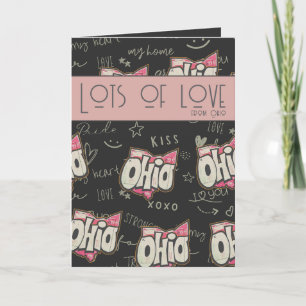 Ohio State of Buckeyes love pride Gevouwen Kaart