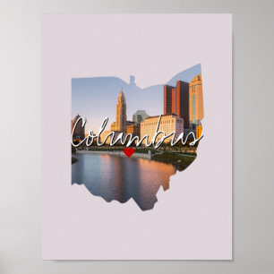Ohio State Photo insert and town name Poster