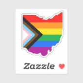 Ohio State Pride LGBTQ Progress Pride Sticker (Vel)