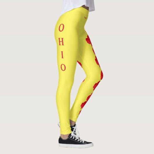 Ohio State Scarlet Carnenbloem Leggings (Rechts)