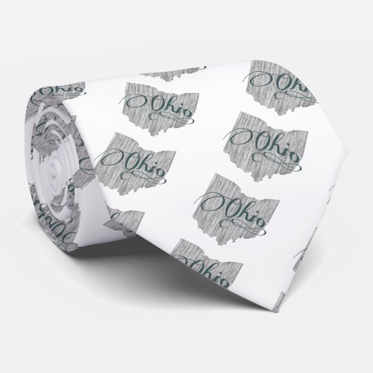 Ohio State Typografie Stropdas (Opgerold)