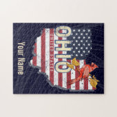 Ohio State United States Retro Map  USA Legpuzzel (Horizontaal)