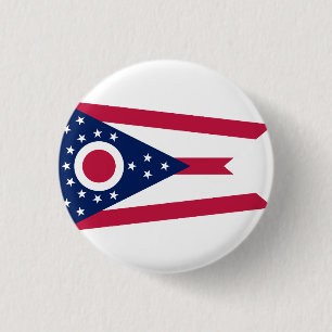 Ohio State Vlag Verenigde Staten Ronde Button 3,2 Cm
