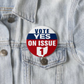 Ohio Stem Ja Op Kwestie 1 Ronde Button 7,6 Cm (In situ)