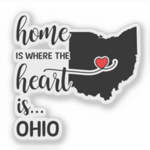 Ohio thuis is waar het hart ligt sticker