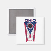 Ohio Total Eclipse Carré Magnet (Recto/Verso)