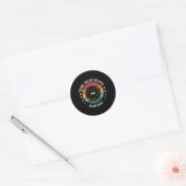 Ohio Totale Zonsverduistering 2024 American Totali Ronde Sticker (Envelop)