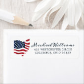 Ohio United States Flag Etiket (Insitu)