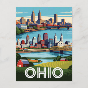 Ohio USA Eriemeer Steden En Midwest Reizen 🏙️ Briefkaart