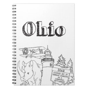 Ohio Vacation Drawing Vacation Art Traveling Desig Notitieboek