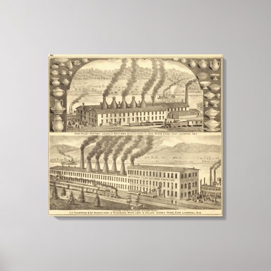 Ohio Valley Pottery, Laughlin Brothers Canvas Afdruk (Voorkant)