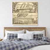 Ohio Valley Pottery, Laughlin Brothers Canvas Afdruk (Insitu (Slaapkamer))