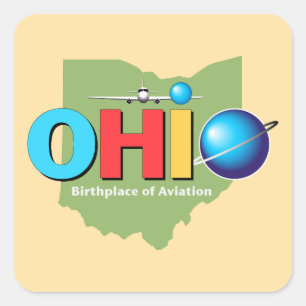 Ohio Verenigde Staten Vierkante Sticker