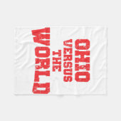 OHIO VERSUS DE WERELD FLEECE DEKEN (Voorkant (Horizontaal))