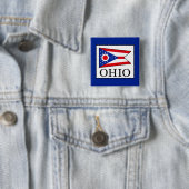 Ohio Vierkante Button 5,1 Cm (In situ)