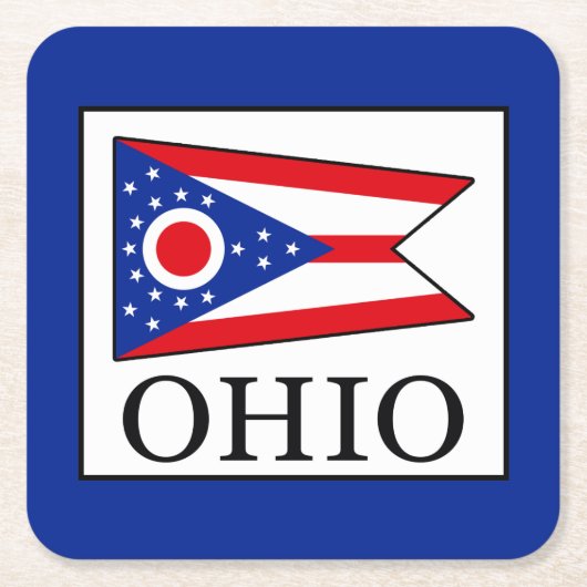 Ohio Vierkante Kartonnen Onderzetter (Voorkant)