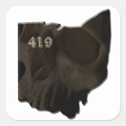 OHIO VIERKANTE STICKER (Voorkant)