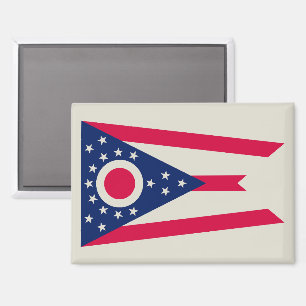Ohio-vlag: De Buckeye State-banner Magneet