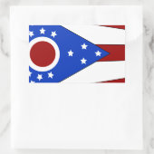 Ohio vlag rechthoekige sticker (Tas)