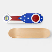 Ohio vlag skateboard (Horizontaal)