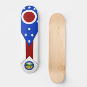 Ohio vlag skateboard (Voorkant)