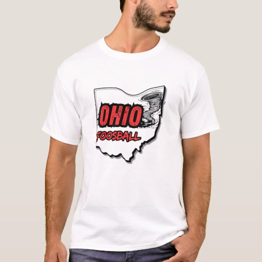 Ohio Voetbal Tornado T-shirt - Rood (Voorkant)
