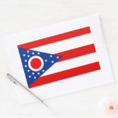 Ohio Volledige vlag Rechthoekige Sticker (Envelop)