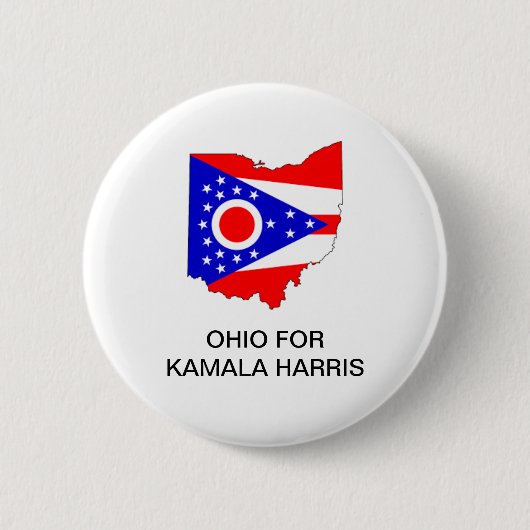 OHIO voor Kamala Harris 2024 Button (Voorkant)