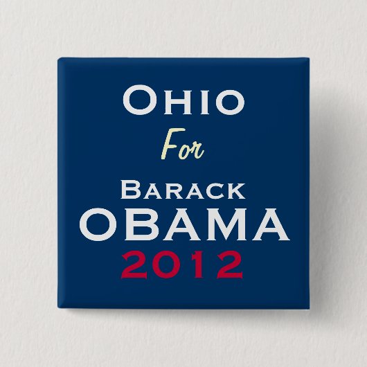 OHIO voor OBAMA 2012 Campaign Button (Voorkant)