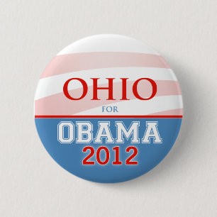 OHIO voor Obama 2012 Ronde Button 5,7 Cm