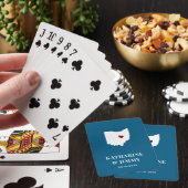 Ohio Wedding Favor Deck of Cards, State Kaart (Insitu)