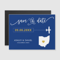 Ohio Wedding Save the Date Kaart, Map