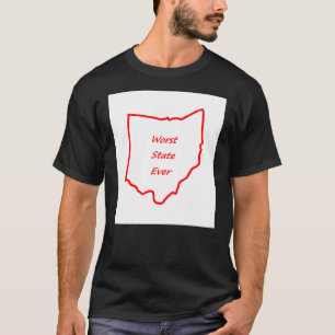 Ohio Worst State ooit rood T-shirt