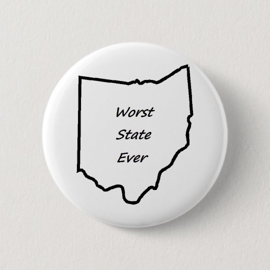 Ohio Worst State Ronde Button 5,7 Cm (Voorkant)