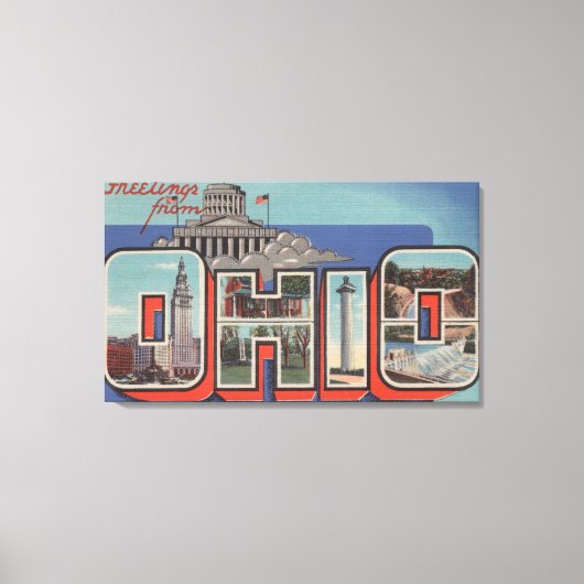OhioLarge Letter ScenesOhio Canvas Afdruk (Voorkant)