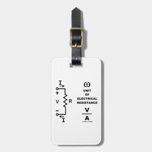 Ohm a Unit of Electrical Resistance (Physics) Bagagelabel