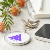 Ohm Het Paarse Ohm's Law Triangle Sleutelhanger (Zijkant)