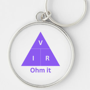 Ohm Het Paarse Ohm's Law Triangle Sleutelhanger