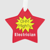 Ohm machtige elektricien ornament (achterkant)