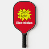 Ohm machtige elektricien pickleball paddle (Achterkant)