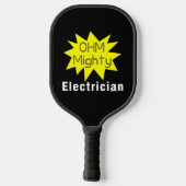 Ohm machtige elektricien pickleball paddle (Achterkant)