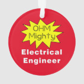 Ohm machtige elektroingenieur ornament (achterkant)
