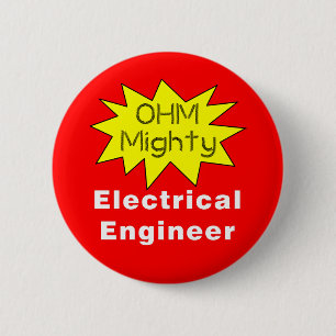 Ohm Machtige Elektrotechnicus Ronde Button 5,7 Cm
