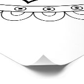 Ohm Mandala Om Mandala Wit & Zwart Perfect Poster (Hoek)